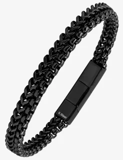 Bracelet acier et imprimé noir SO OR