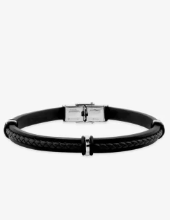 Bracelet acier et matière synthétique tressée SO OR