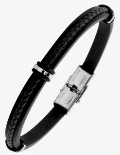 Bracelet acier et matière synthétique tressée SO OR