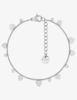 Bracelet acier et pampilles cœurs SO OR