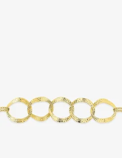 Bracelet acier jaune anneaux entrelacés SO OR