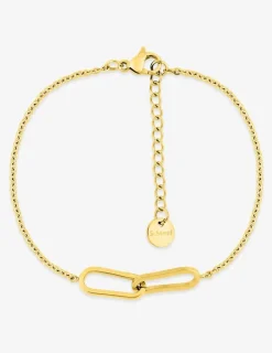 Bracelet acier souple avec ovals entrelacées SO OR