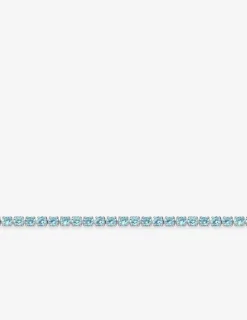 Bracelet acier souple oxyde bleu serti griffes SO OR