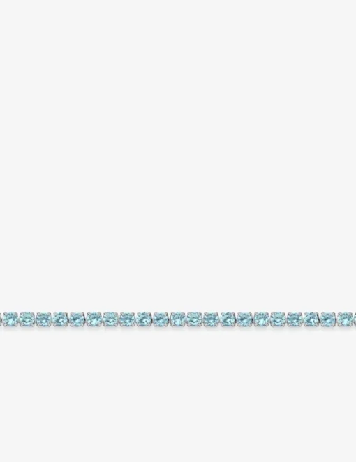 Bracelet acier souple oxyde bleu serti griffes SO OR