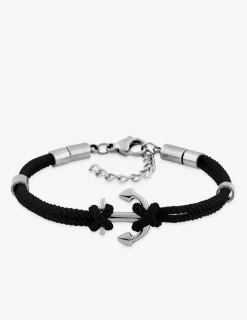Bracelet ancre, acier et nylon SO OR