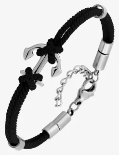 Bracelet ancre, acier et nylon SO OR