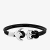 Bracelet ancre nylon noir et acier SO OR