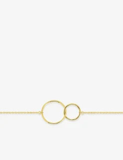 Bracelet anneau double or jaune 750 ‰ SO OR