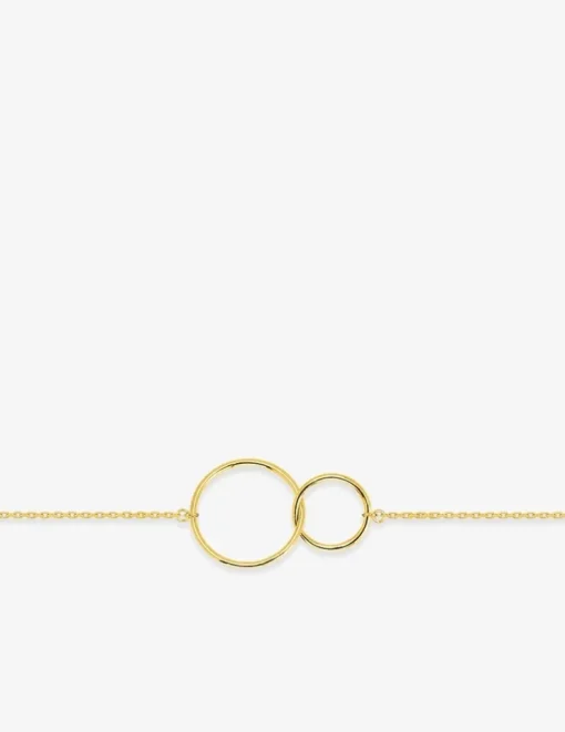 Bracelet anneau double or jaune 750 ‰ SO OR