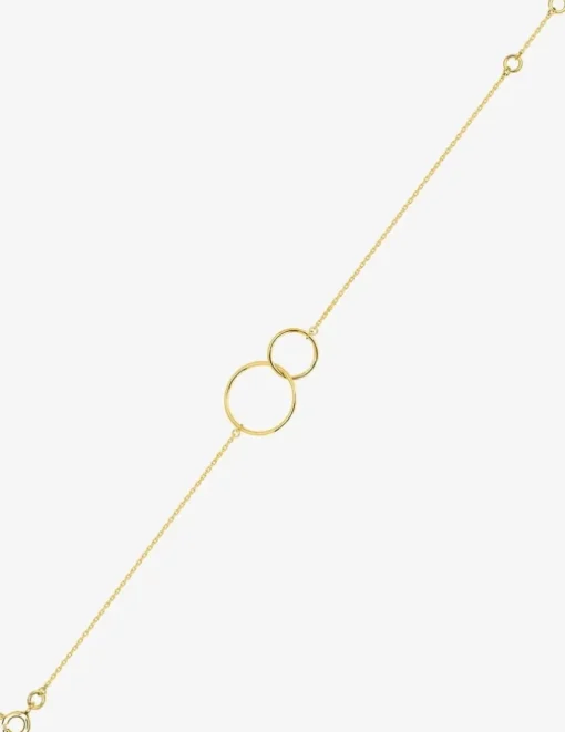 Bracelet anneau double or jaune 750 ‰ SO OR