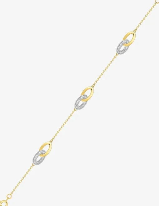 Bracelet anneaux en plaqué or SO OR