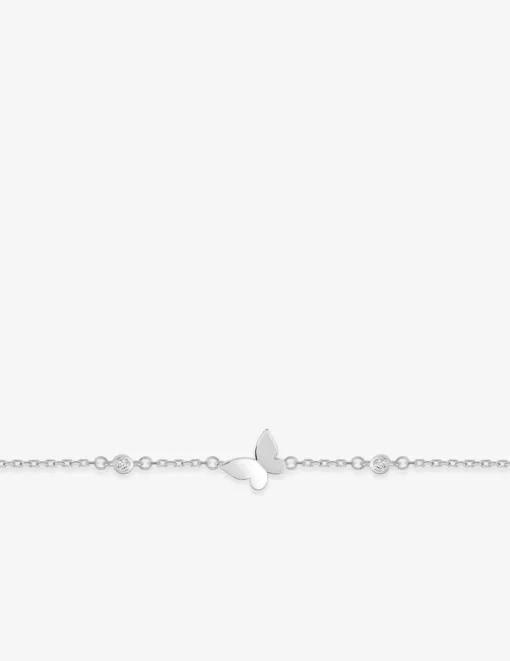 Bracelet argent 925 ‰ avec papillon et oxyde de zirconium SO OR