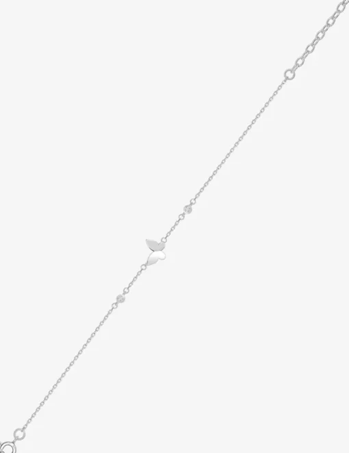 Bracelet argent 925 ‰ avec papillon et oxyde de zirconium SO OR