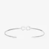 Bracelet argent 925 ‰ jonc ouvert motif infini SO OR