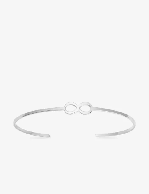 Bracelet argent 925 ‰ jonc ouvert motif infini SO OR