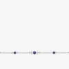 Bracelet argent 925 ‰ rhodié avec oxydes de zirconium bleus et blancs SO OR