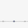 Bracelet argent 925 ‰ rhodié et oxyde de zirconium blanc et bleu SO OR