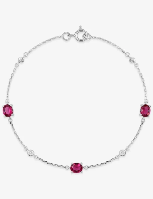 Bracelet argent 925 ‰ rhodié et oxydes de zirconium SO OR