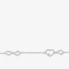 Bracelet argent 925 ‰ souple avec oxyde de zirconium coeur SO OR