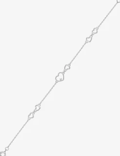 Bracelet argent 925 ‰ souple avec oxyde de zirconium coeur SO OR