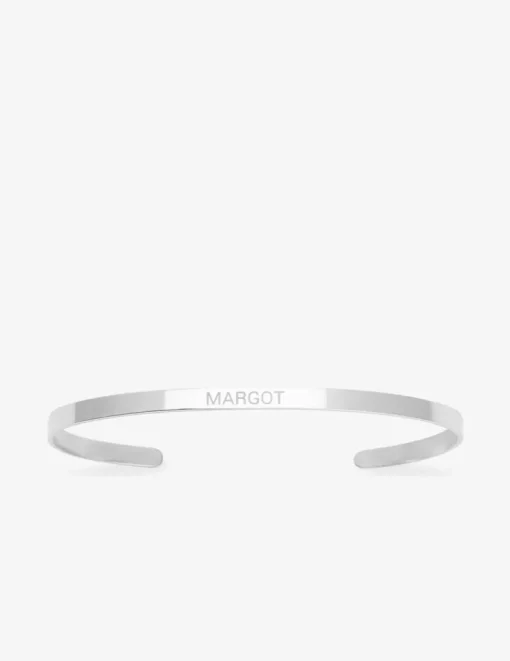 Bracelet argent 925‰ jonc plat ouvert à graver SO OR