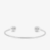 Bracelet argent 925‰ jonc rigide ouvrant détail trèfle SO OR
