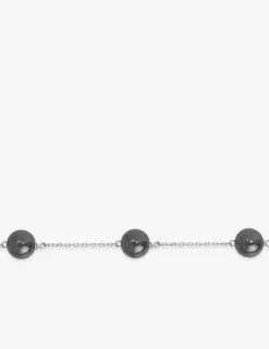 Bracelet argent 925‰ rhodié et hématite SO OR