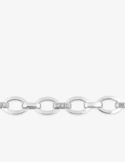 Bracelet argent 925‰ rhodié, oxyde de zirconium SO OR