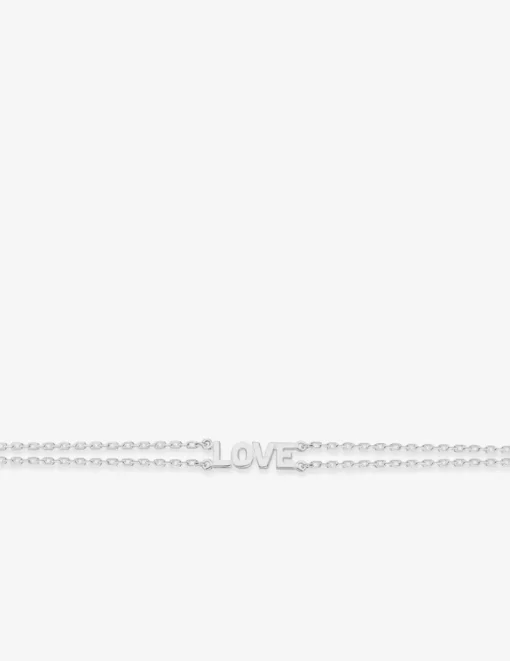 Bracelet avec écriture en argent 925 ‰ rhodié SO OR