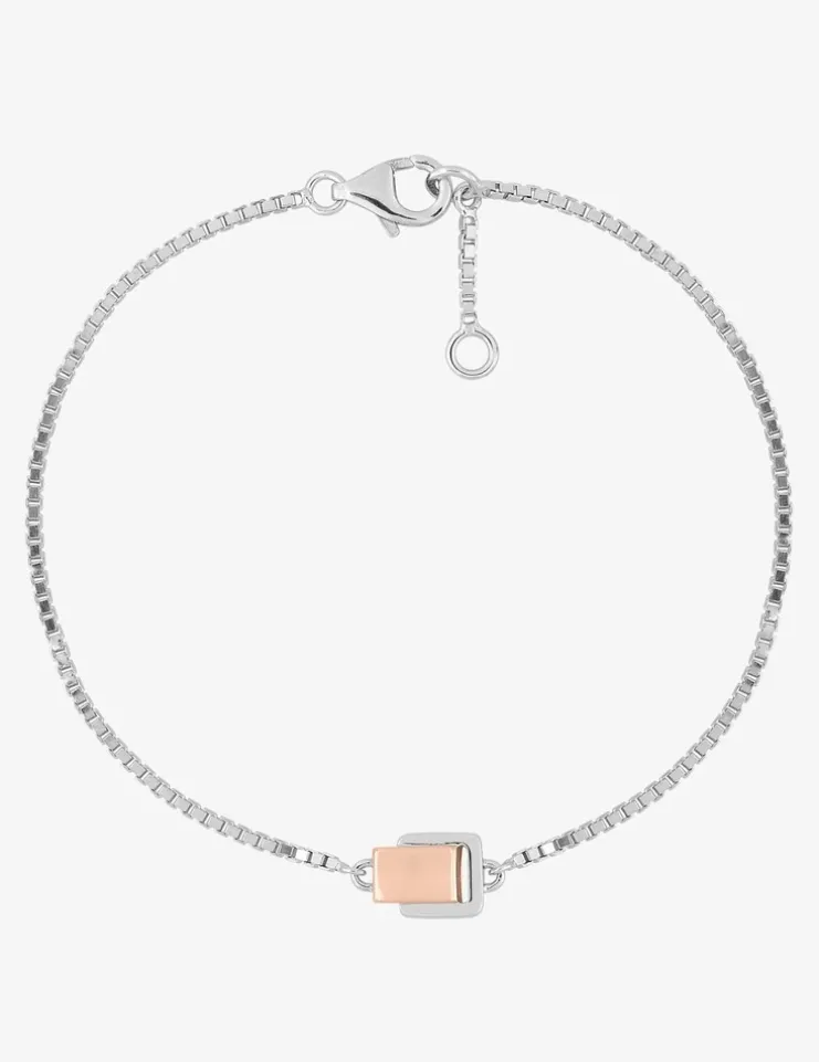 Bracelet bicolore argent 925 ‰, tout métal SO OR