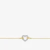 Bracelet bicolore cœur en or jaune 375‰ et oxyde de zirconium SO OR