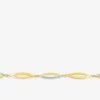 Bracelet bicolore en or 375‰ et oxyde de zirconium SO OR