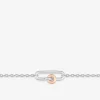 Bracelet bicolore maillon fantaisie argent 925 ‰ SO OR