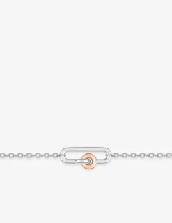Bracelet bicolore maillon fantaisie argent 925 ‰ SO OR