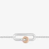 Bracelet bicolore maillon fantaisie argent 925 ‰ SO OR