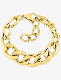 Bracelet Bracelet acier doré souple chaine maille forçat fantaisie unicolore SO OR
