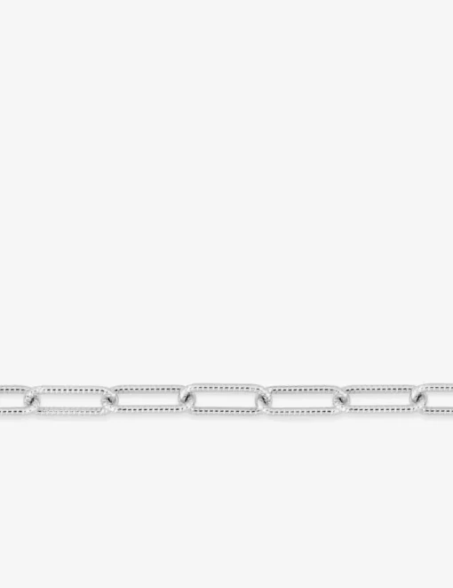 Bracelet Bracelet chaine argent 925 ‰ rhodié maille forçat allongée SO OR