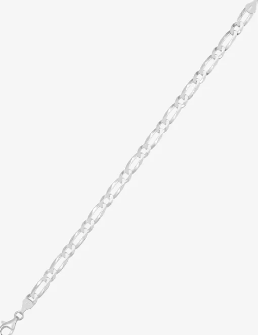 Bracelet Bracelet chaîne alternée 1+1 6 mm argent 925‰ rhodié SO OR