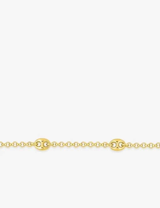 Bracelet Bracelet en plaqué or souple motifs répétitifs maille forçat et grain de café SO OR