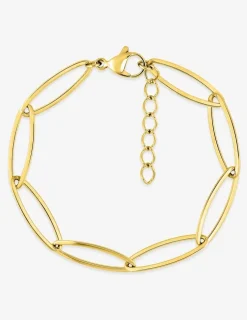 Bracelet Bracelet maille ovale acier doré SO OR