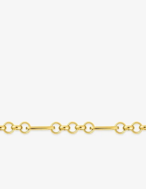 Bracelet Bracelet maille jaseron et maille rectangle acier doré SO OR