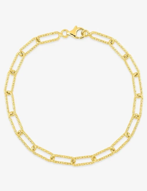 Bracelet Bracelet plaqué or chaine forçat rectangle fantaisie SO OR