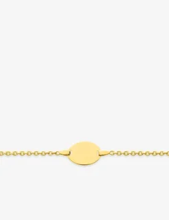 Bracelet Bracelet plaqué or gamme identité enfant plaque ronde et ovale maille forçat SO OR