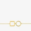 Bracelet Bracelet plaqué or souple motif géométrique central SO OR