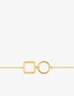 Bracelet Bracelet plaqué or souple motif géométrique central SO OR