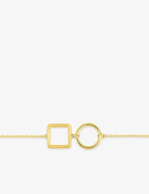 Bracelet Bracelet plaqué or souple motif géométrique central SO OR