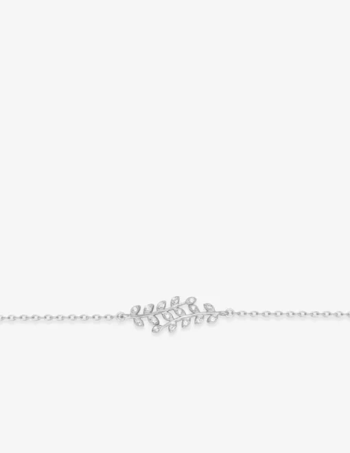 Bracelet branches argent 925‰ rhodié et oxydes de zirconium SO OR