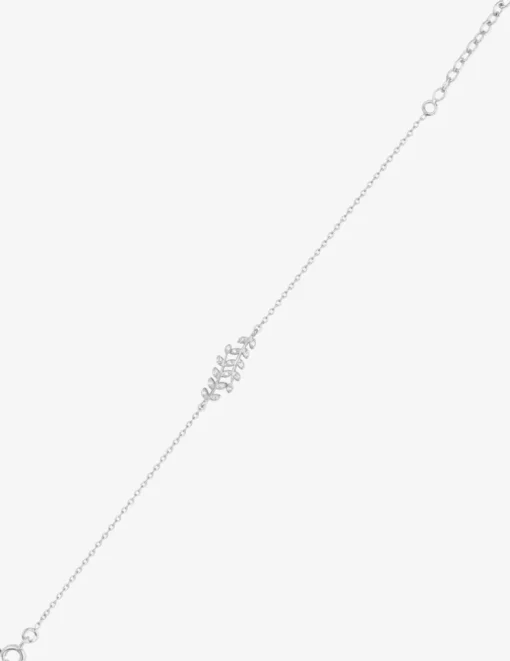 Bracelet branches argent 925‰ rhodié et oxydes de zirconium SO OR
