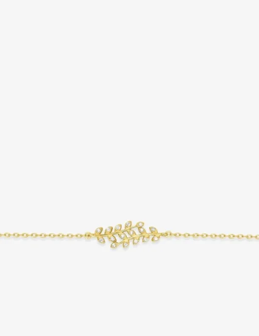 Bracelet branches plaqué or et oxydes de zirconium SO OR