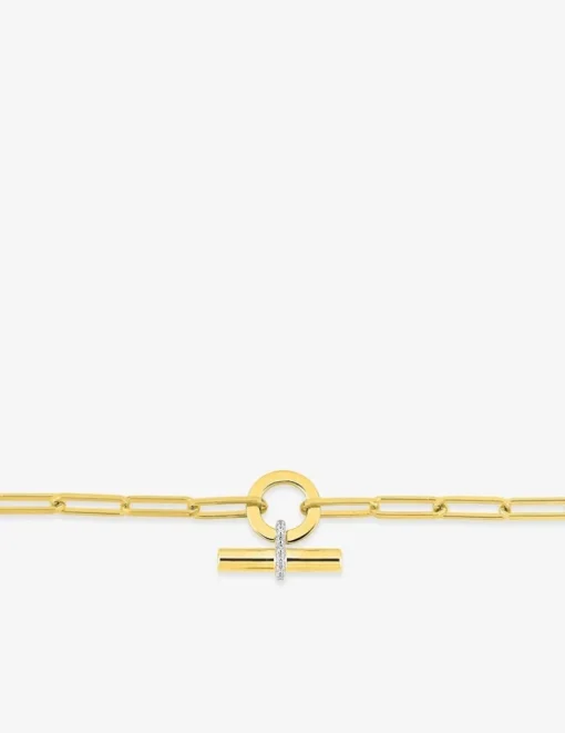 Bracelet breloque Plaqué or & oxydes de zirconium SO OR
